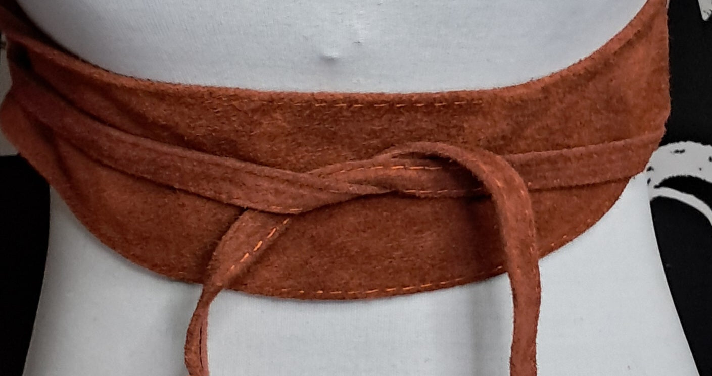 100% Leather and Suede Belt